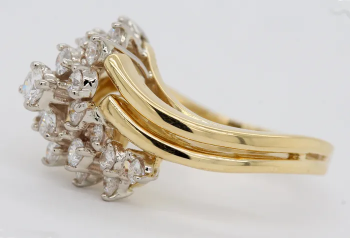 FULLERS PURCHASE FROM PUBLIC Rings Estate 18KY 105 Cttw Diamond Waterfall Ring G in Color and VS2 in Cla FULLERS PURCHASE FROM PUBLIC Rings Estate 18KY 105 Cttw Diamond Waterfall Ring G in Color and VS2 in Cla