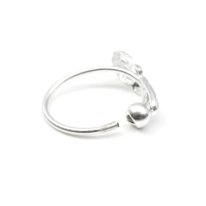 Gypsy Traditional Indian 925 Real Sterling Silver Hoop Nose piercing ring 22g Karizma Jewels Rings