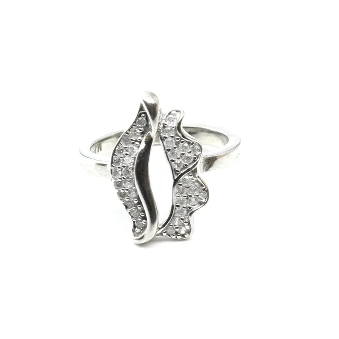 Karizma Jewels Rings Real Solid 925 Sterling Silver Ring CZ Studded Platinum Finish Karizma Jewels Rings Real Solid 925 Sterling Silver Ring CZ Studded Platinum Finish