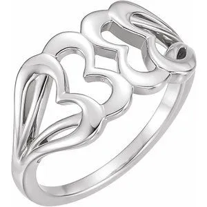 Platinum Heart Ring51576104PSTWBC WB Choice Jewelry Rings