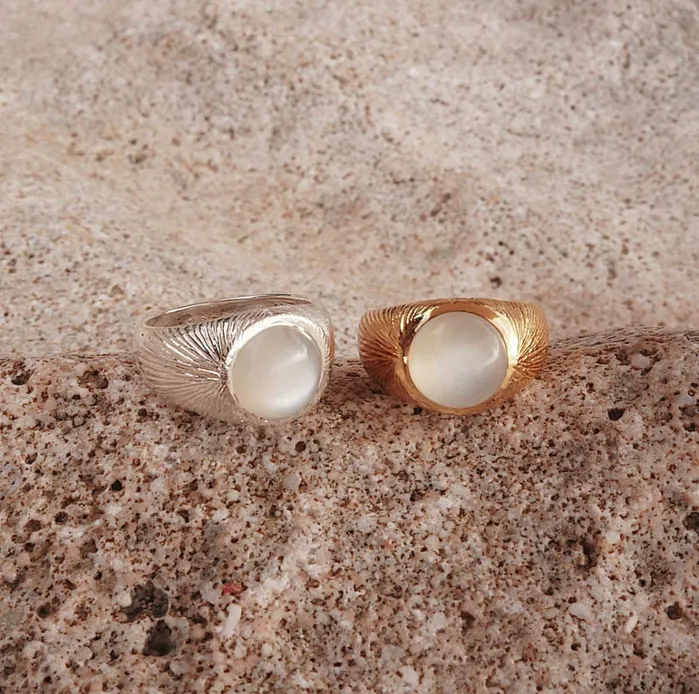 Radiance Ring moonstone I Z A J E W E L R Y Rings