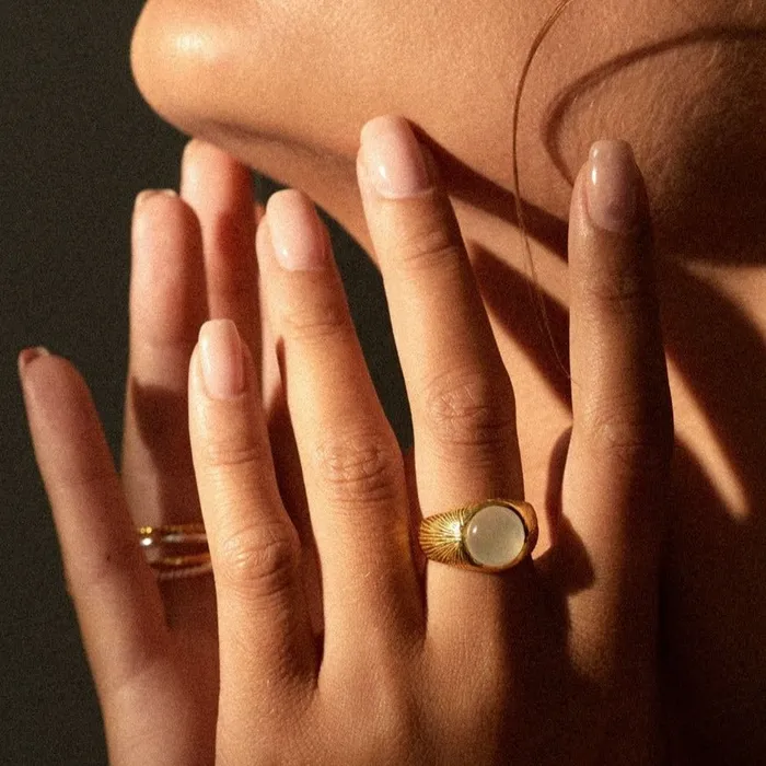 Radiance Ring moonstone I Z A J E W E L R Y Rings