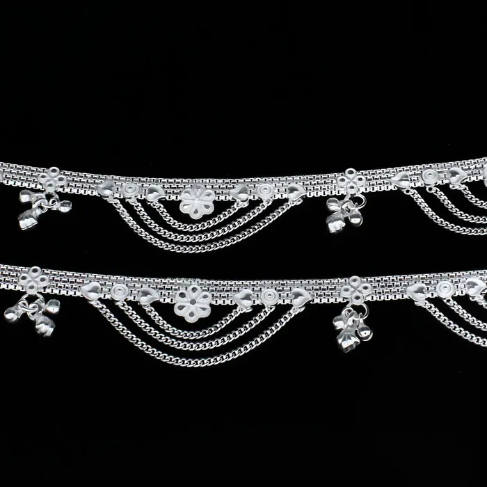 Rings Karizma Jewels Indian Bridal Real Sterling Silver women stylish Anklets Ankle Pair 103