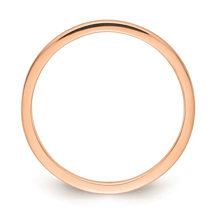 Rings WB Choice Jewelry 10K Rose Gold 12mm Flat Satin Stackable Band1STK23120R45WBC Rings WB Choice Jewelry 10K Rose Gold 12mm Flat Satin Stackable Band1STK23120R45WBC