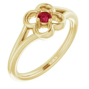 Rings WB Choice Jewelry 14K Yellow Red Ruby Youth Flower Ring71944626PSTWBC Rings WB Choice Jewelry 14K Yellow Red Ruby Youth Flower Ring71944626PSTWBC