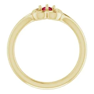 Rings WB Choice Jewelry 14K Yellow Red Ruby Youth Flower Ring71944626PSTWBC Rings WB Choice Jewelry 14K Yellow Red Ruby Youth Flower Ring71944626PSTWBC