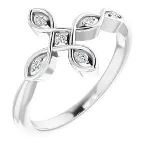 Rings WB Choice Jewelry Platinum 05 CTW Diamond Sideways Cross Ring R43068603PSTWBC Rings WB Choice Jewelry Platinum 05 CTW Diamond Sideways Cross Ring R43068603PSTWBC
