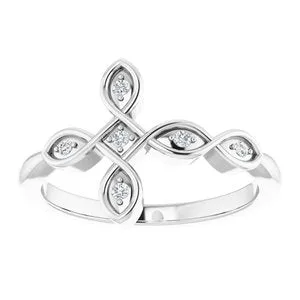 Rings WB Choice Jewelry Platinum 05 CTW Diamond Sideways Cross Ring R43068603PSTWBC Rings WB Choice Jewelry Platinum 05 CTW Diamond Sideways Cross Ring R43068603PSTWBC