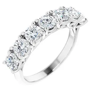 Rings WB Choice Jewelry Platinum 41 mm Round SevenStone Anniversary Band Mounting 12282960023PSTWBC Rings WB Choice Jewelry Platinum 41 mm Round SevenStone Anniversary Band Mounting 12282960023PSTWBC