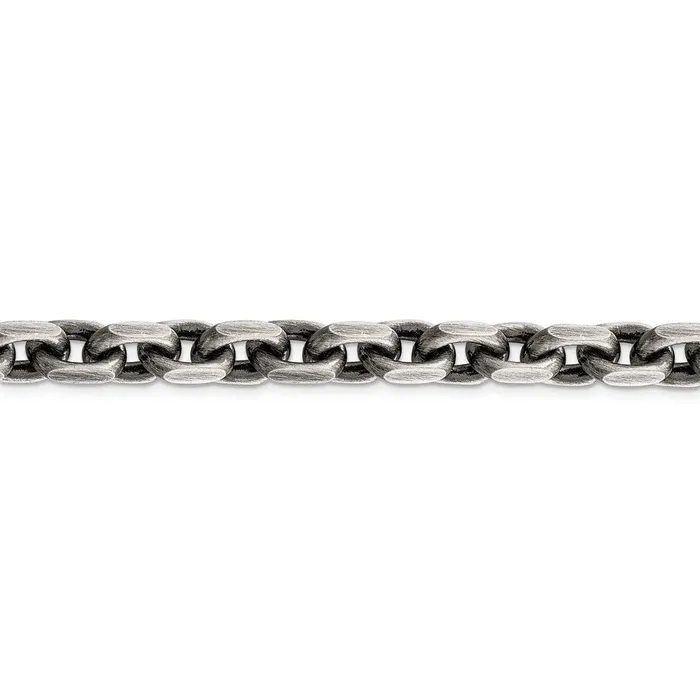 Rings WB Choice Jewelry Sterling Silver Antiqued 86mm DC Elongated Open Link ChainWBCQFC14524 Rings WB Choice Jewelry Sterling Silver Antiqued 86mm DC Elongated Open Link ChainWBCQFC14524