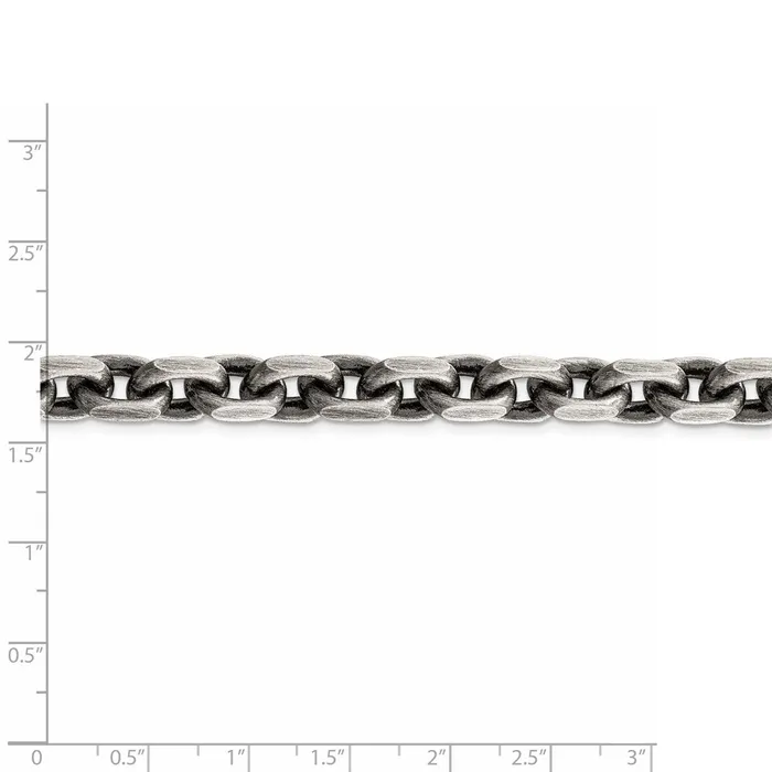 Rings WB Choice Jewelry Sterling Silver Antiqued 86mm DC Elongated Open Link ChainWBCQFC14524 Rings WB Choice Jewelry Sterling Silver Antiqued 86mm DC Elongated Open Link ChainWBCQFC14524