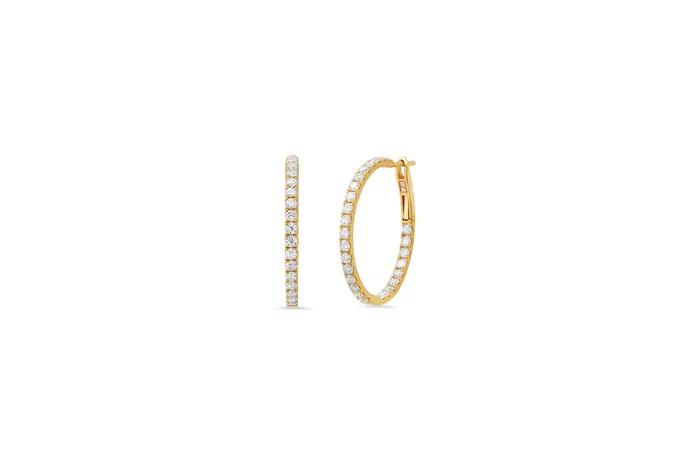 Shylee Rose Jewelry Earrings 34 Full Cut Diamond Hoop Earrings