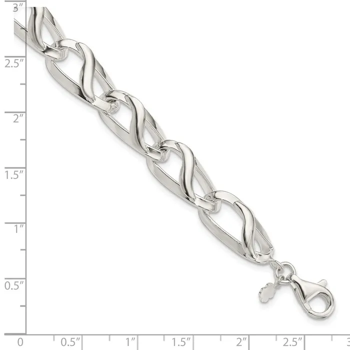 Sterling Silver Polished Fancy Link w1in ext BraceletWBCQG584875 WB Choice Jewelry Bracelets Sterling Silver Polished Fancy Link w1in ext BraceletWBCQG584875 WB Choice Jewelry Bracelets