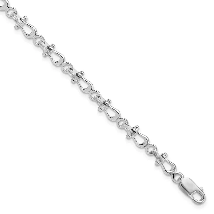Sterling Silver Polished Mariners Shackle Link BraceletWBCQH5589775 WB Choice Jewelry Bracelets Sterling Silver Polished Mariners Shackle Link BraceletWBCQH5589775 WB Choice Jewelry Bracelets