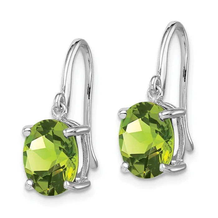 Sterling Silver Rhodium Peridot Wire EarringsWBCQDX846 WB Choice Jewelry Earrings Sterling Silver Rhodium Peridot Wire EarringsWBCQDX846 WB Choice Jewelry Earrings