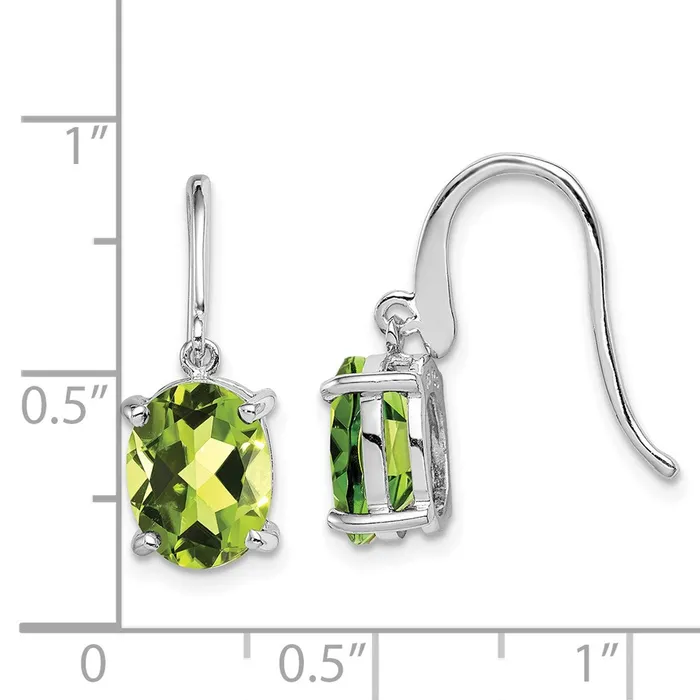 Sterling Silver Rhodium Peridot Wire EarringsWBCQDX846 WB Choice Jewelry Earrings Sterling Silver Rhodium Peridot Wire EarringsWBCQDX846 WB Choice Jewelry Earrings