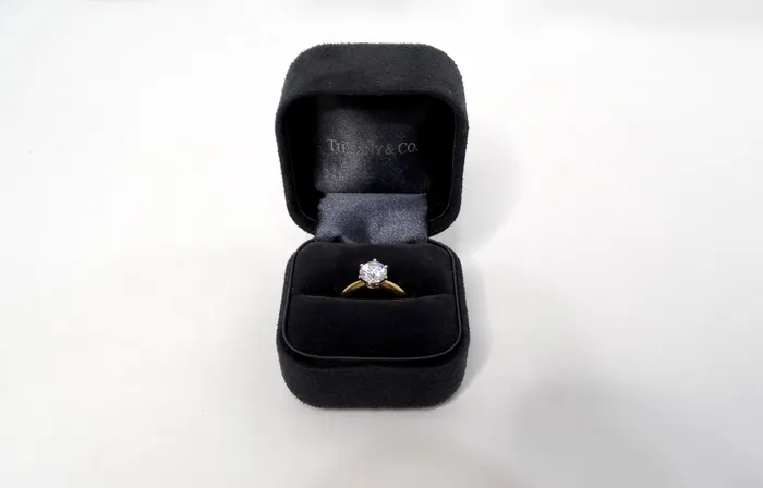Tiffany Co GIA Certified 132 Carat Round Brilliant Diamond Engagement Ring Vintage by Misty Rings