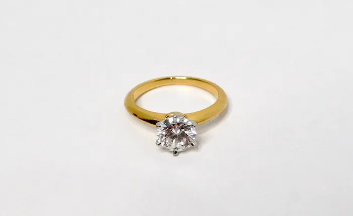 Tiffany Co GIA Certified 132 Carat Round Brilliant Diamond Engagement Ring Vintage by Misty Rings