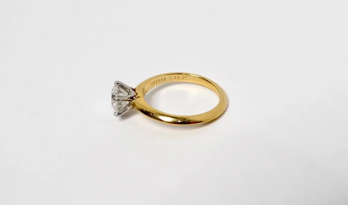 Tiffany Co GIA Certified 132 Carat Round Brilliant Diamond Engagement Ring Vintage by Misty Rings