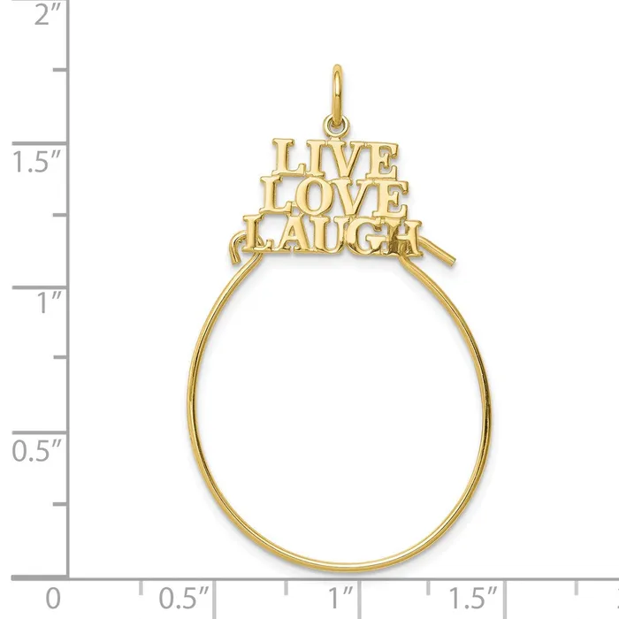 WB Choice Jewelry 10K LIVE LOVE LAUGH Charm HolderWBC10C683 Charm Necklaces WB Choice Jewelry 10K LIVE LOVE LAUGH Charm HolderWBC10C683 Charm Necklaces