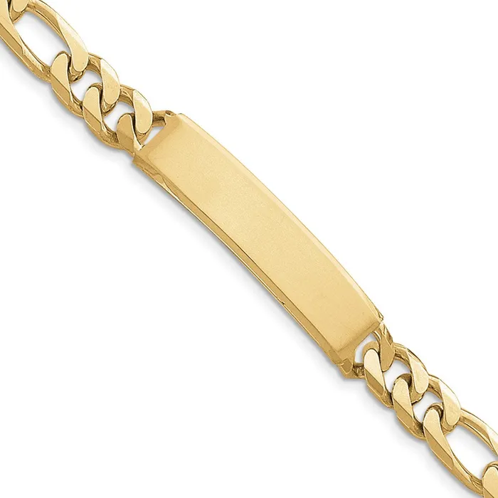 WB Choice Jewelry 14k Figaro ID BraceletWBCLK109ID8 Bracelets