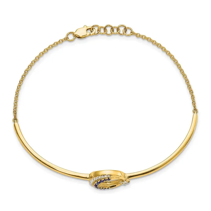 WB Choice Jewelry Bracelets 14k Diamond and Sapphire Moon and Star 7in w5in ext Bar BraceletWBCBM6846SA012YA WB Choice Jewelry Bracelets 14k Diamond and Sapphire Moon and Star 7in w5in ext Bar BraceletWBCBM6846SA012YA