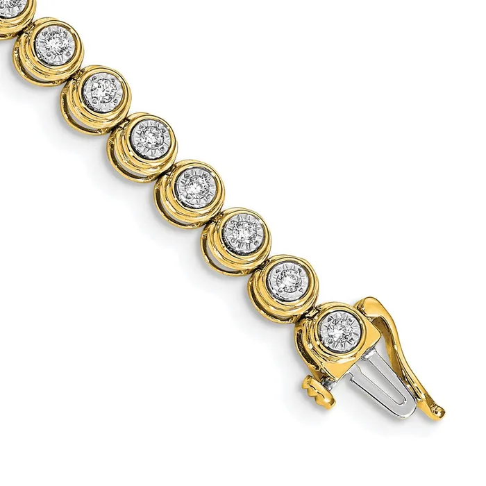 WB Choice Jewelry Bracelets 14k Diamond Circle Link BraceletWBCBM4653100YA WB Choice Jewelry Bracelets 14k Diamond Circle Link BraceletWBCBM4653100YA