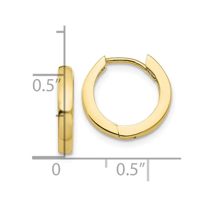 WB Choice Jewelry Earrings 10K Hinged Hoop EarringsWBC10TM607 WB Choice Jewelry Earrings 10K Hinged Hoop EarringsWBC10TM607