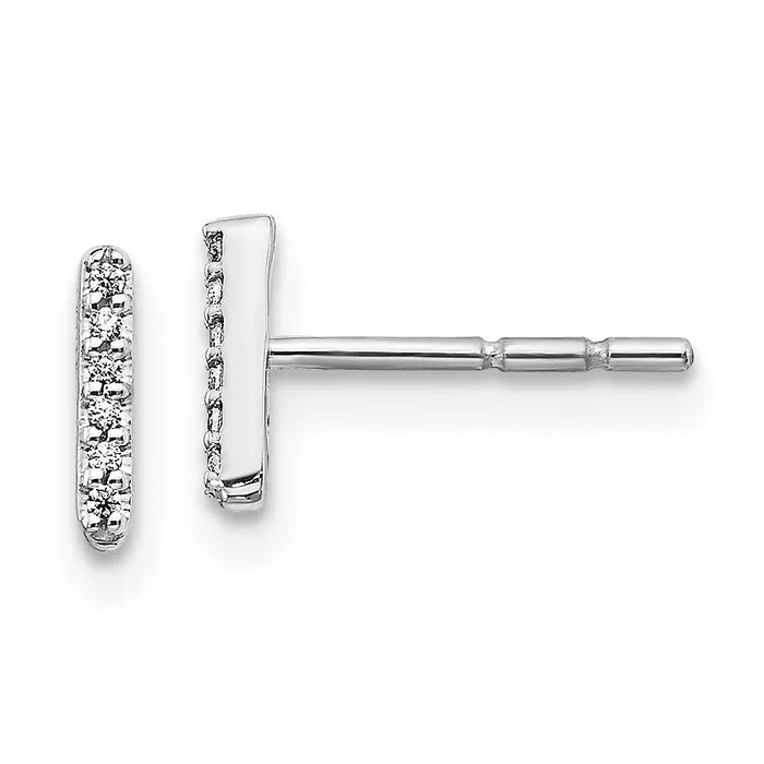WB Choice Jewelry Earrings 14k White Gold Diamond Initial I EarringsWBCEM4169I004WA WB Choice Jewelry Earrings 14k White Gold Diamond Initial I EarringsWBCEM4169I004WA