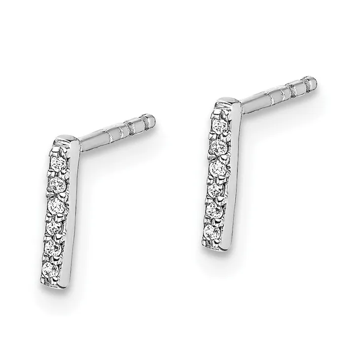WB Choice Jewelry Earrings 14k White Gold Diamond Initial I EarringsWBCEM4169I004WA WB Choice Jewelry Earrings 14k White Gold Diamond Initial I EarringsWBCEM4169I004WA