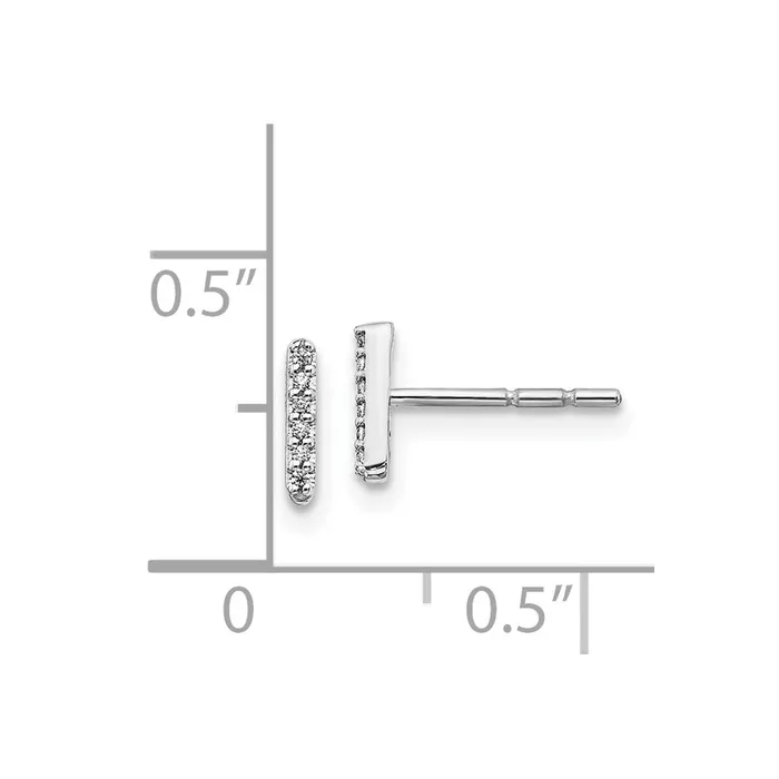 WB Choice Jewelry Earrings 14k White Gold Diamond Initial I EarringsWBCEM4169I004WA WB Choice Jewelry Earrings 14k White Gold Diamond Initial I EarringsWBCEM4169I004WA