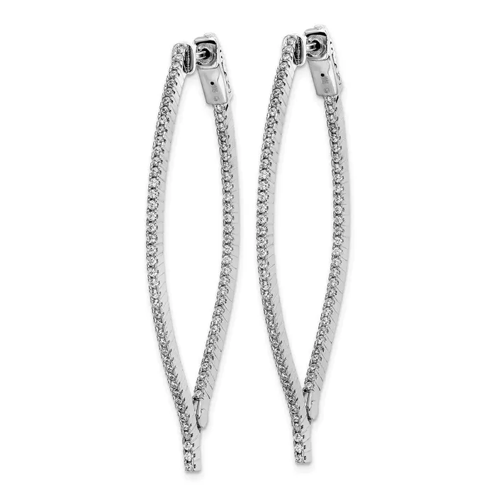 WB Choice Jewelry Earrings Sterling Silver CZ In and Out EarringsWBCQE15628 WB Choice Jewelry Earrings Sterling Silver CZ In and Out EarringsWBCQE15628