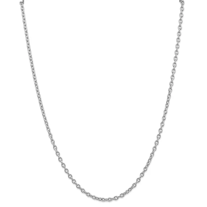WB Choice Jewelry Rings 14k WG 32mm Round Open Link Cable ChainWBCPEN21222 WB Choice Jewelry Rings 14k WG 32mm Round Open Link Cable ChainWBCPEN21222