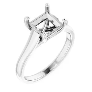 WB Choice Jewelry Rings 14K White 7x7 mm Square Solitaire Engagement Ring Mounting120978100032PSTWBC WB Choice Jewelry Rings 14K White 7x7 mm Square Solitaire Engagement Ring Mounting120978100032PSTWBC
