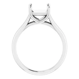 WB Choice Jewelry Rings 14K White 7x7 mm Square Solitaire Engagement Ring Mounting120978100032PSTWBC WB Choice Jewelry Rings 14K White 7x7 mm Square Solitaire Engagement Ring Mounting120978100032PSTWBC