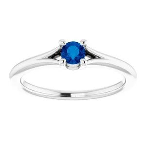WB Choice Jewelry Rings 14K White Blue Sapphire Youth Solitaire Ring71984609PSTWBC WB Choice Jewelry Rings 14K White Blue Sapphire Youth Solitaire Ring71984609PSTWBC