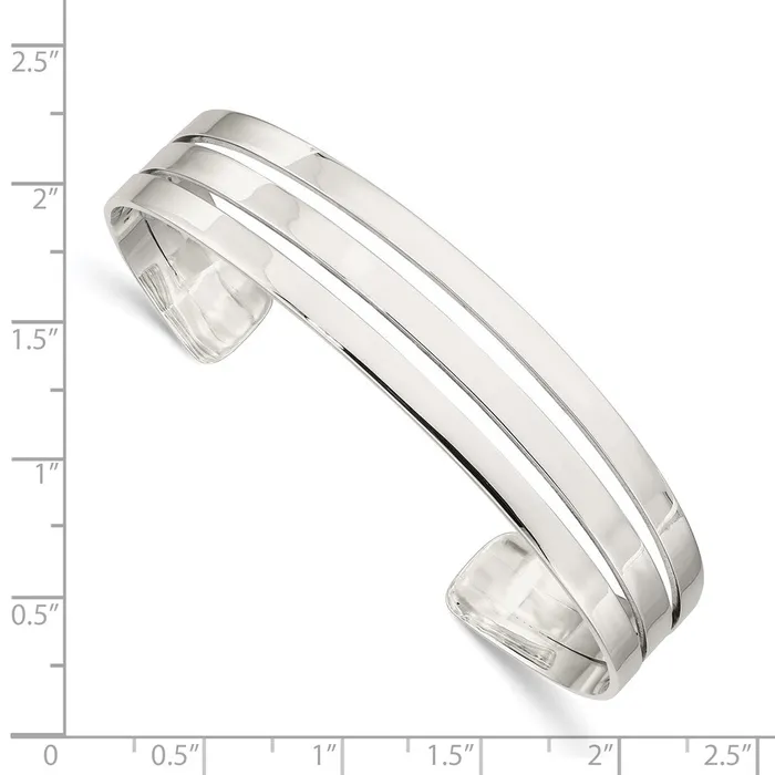 WB Choice Jewelry Rings Sterling Silver Polished Cuff BangleWBCQB519 WB Choice Jewelry Rings Sterling Silver Polished Cuff BangleWBCQB519