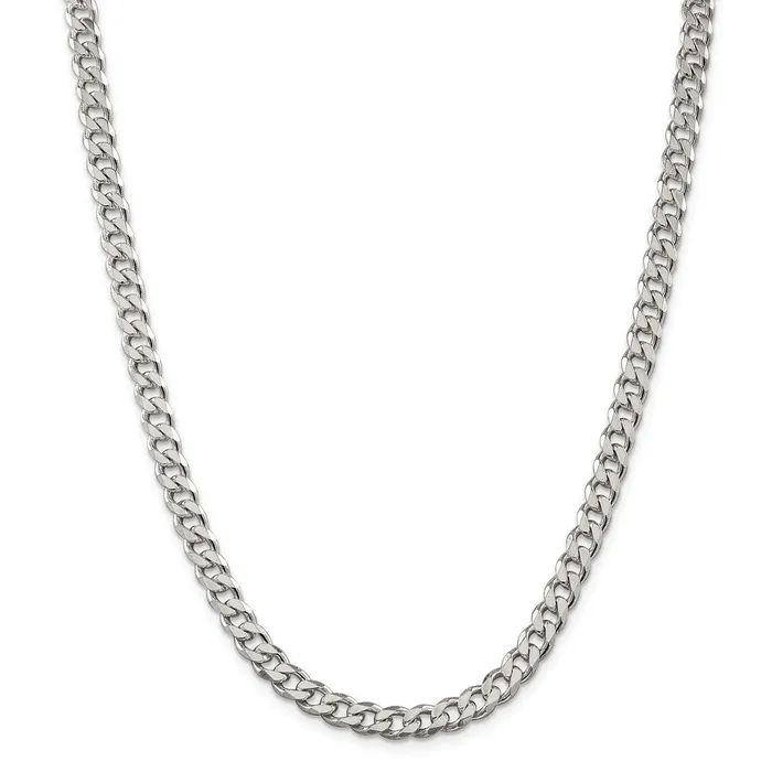 WB Choice Jewelry Rings Sterling Silver Rhodiumplated 7mm Curb ChainWBCQCB180R24 WB Choice Jewelry Rings Sterling Silver Rhodiumplated 7mm Curb ChainWBCQCB180R24