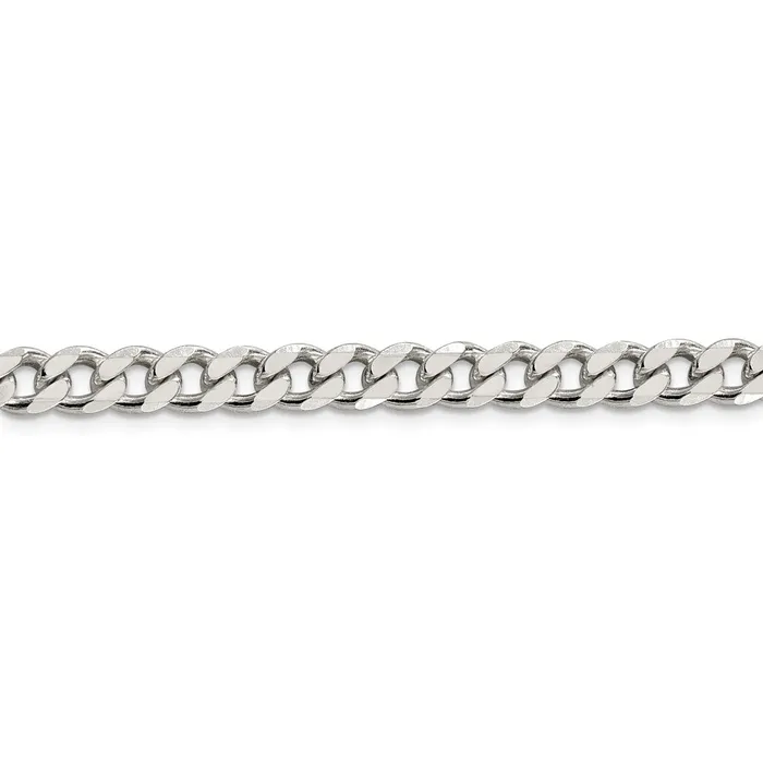 WB Choice Jewelry Rings Sterling Silver Rhodiumplated 7mm Curb ChainWBCQCB180R24 WB Choice Jewelry Rings Sterling Silver Rhodiumplated 7mm Curb ChainWBCQCB180R24