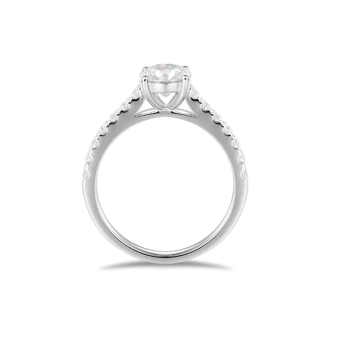 10K Solid Gold Round Cut Lab Diamond Engagement Ring icezeusshop Rings