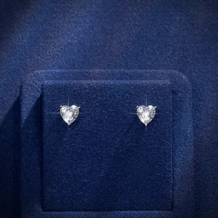 2Pairs S925 Silver Moissanite Stud Earrings icezeusshop Earrings