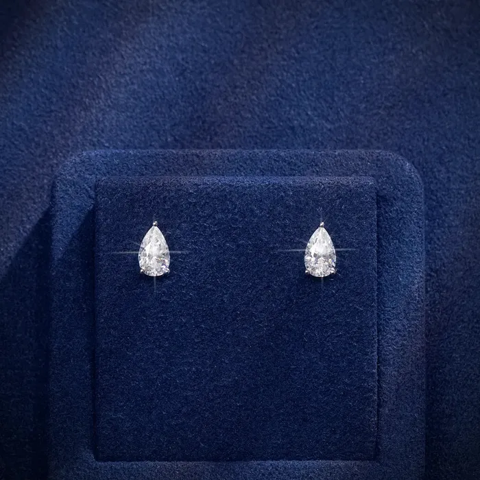 2Pairs S925 Silver Moissanite Stud Earrings icezeusshop Earrings