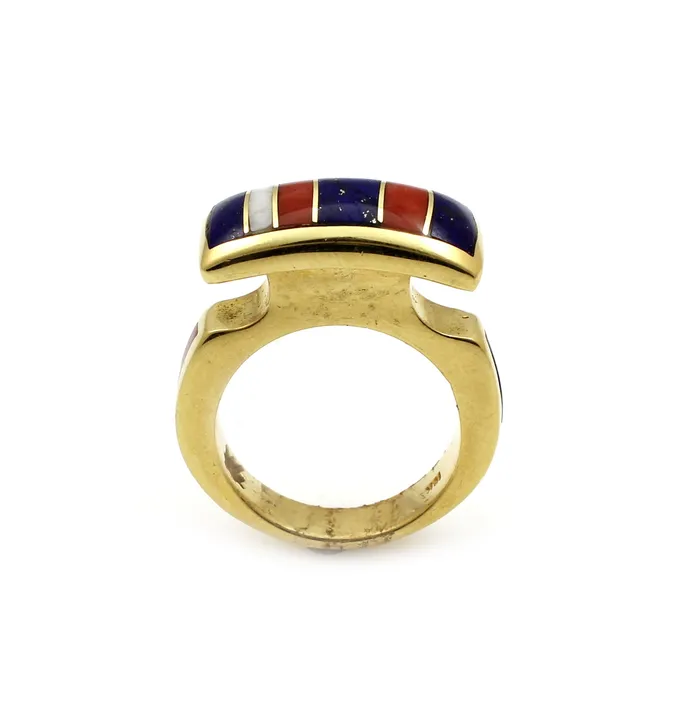 Ben Nighthorse Raised Rectangular Post Ring Rings