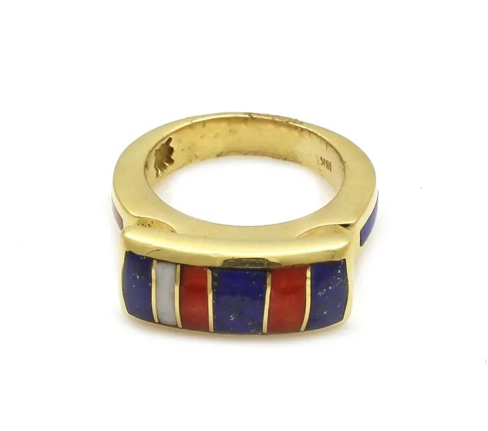 Ben Nighthorse Raised Rectangular Post Ring Rings
