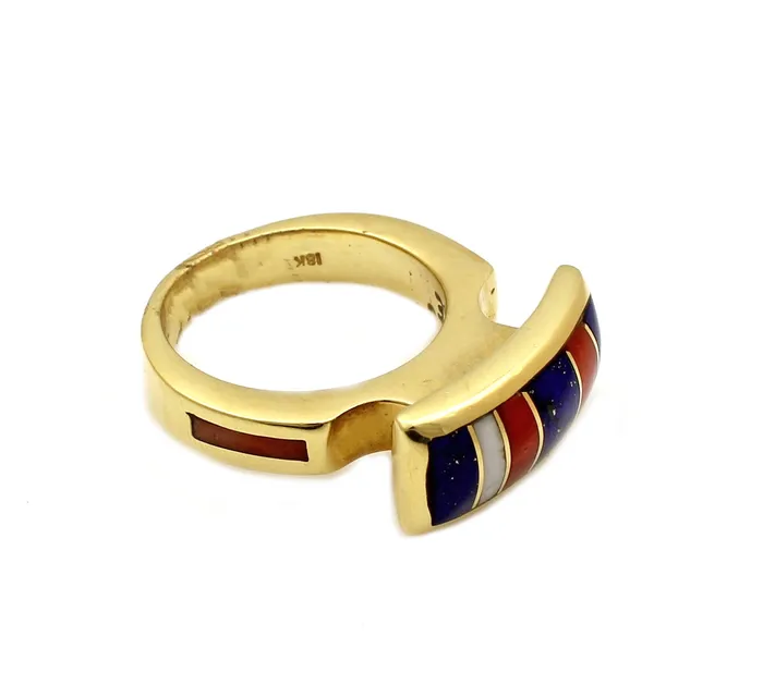 Ben Nighthorse Raised Rectangular Post Ring Rings