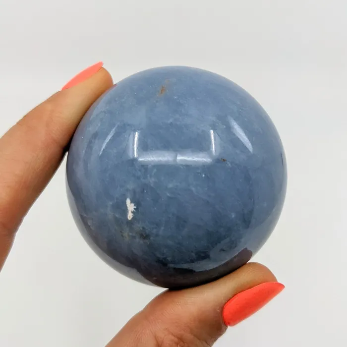 Bliss Crystals Angelite Sphere w Ring Stand choose size SK8711 Rings