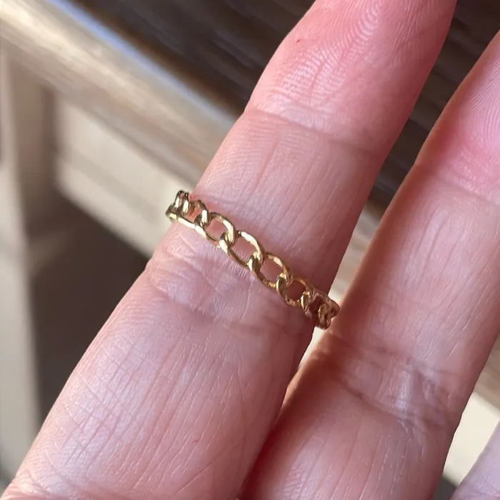 Chain Link Band 14k Gold Vintage Vintage Paris Jewelry Rings Chain Link Band 14k Gold Vintage Vintage Paris Jewelry Rings