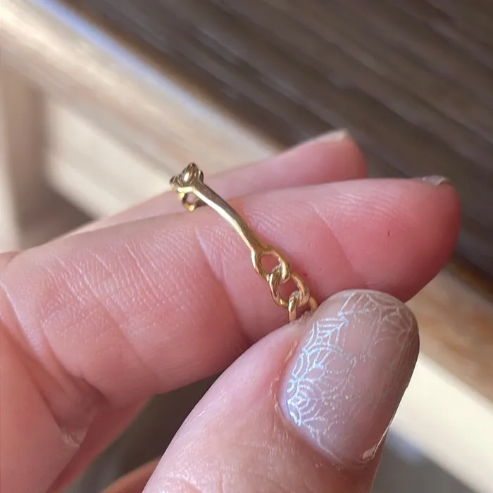 Chain Link Band 14k Gold Vintage Vintage Paris Jewelry Rings Chain Link Band 14k Gold Vintage Vintage Paris Jewelry Rings