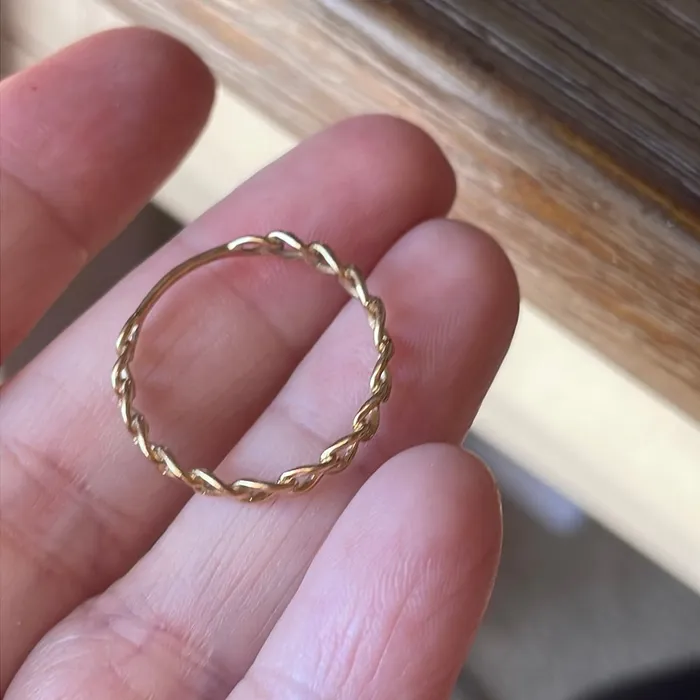 Chain Link Band 14k Gold Vintage Vintage Paris Jewelry Rings Chain Link Band 14k Gold Vintage Vintage Paris Jewelry Rings