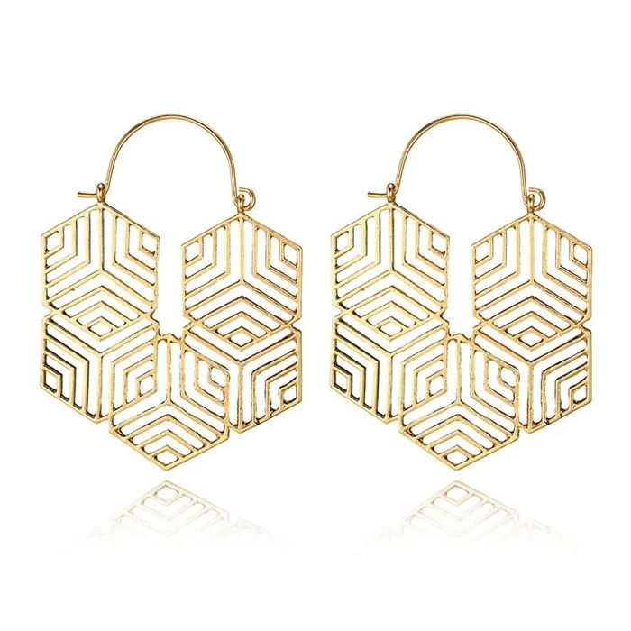 ClaudiaG Hex Gold Earrings Earrings